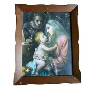 Vintage Cromo N B Milano Art Print Madonna & Child Religious Wall Decor